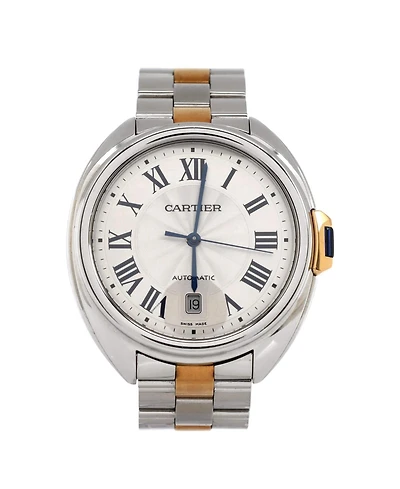 Pre-Owned Cartier Cle de Cartier Automatic Watch in Stainless Steel and Rose Gold 40mm