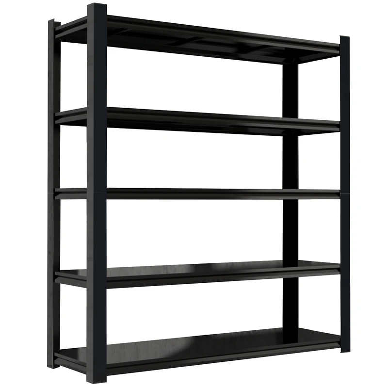Streamdale Black Metal Shelves with Removable Dividers