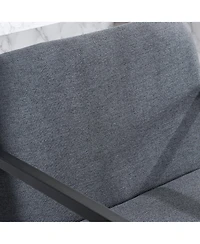 Streamdale Furniture Modern Counter Height Upholstered Bar Stool with Armrests & Metal Frame - Set of 2