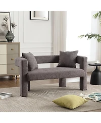 Streamdale Modern Chenille Loveseat Comfy 2-Seater Sofa for Living and Leisure (Gray)