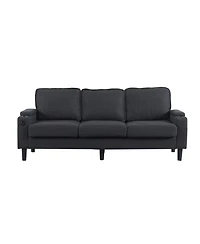Streamdale 3-Seat Dark Grey Knockdown Sofa with Ottoman and Storage