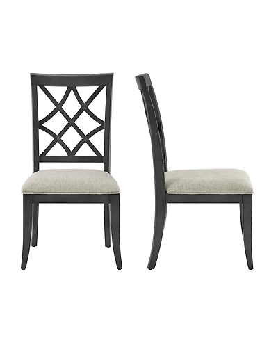 Streamdale Mid-Century Modern Upholstered Dining Chairs (Set of 2)