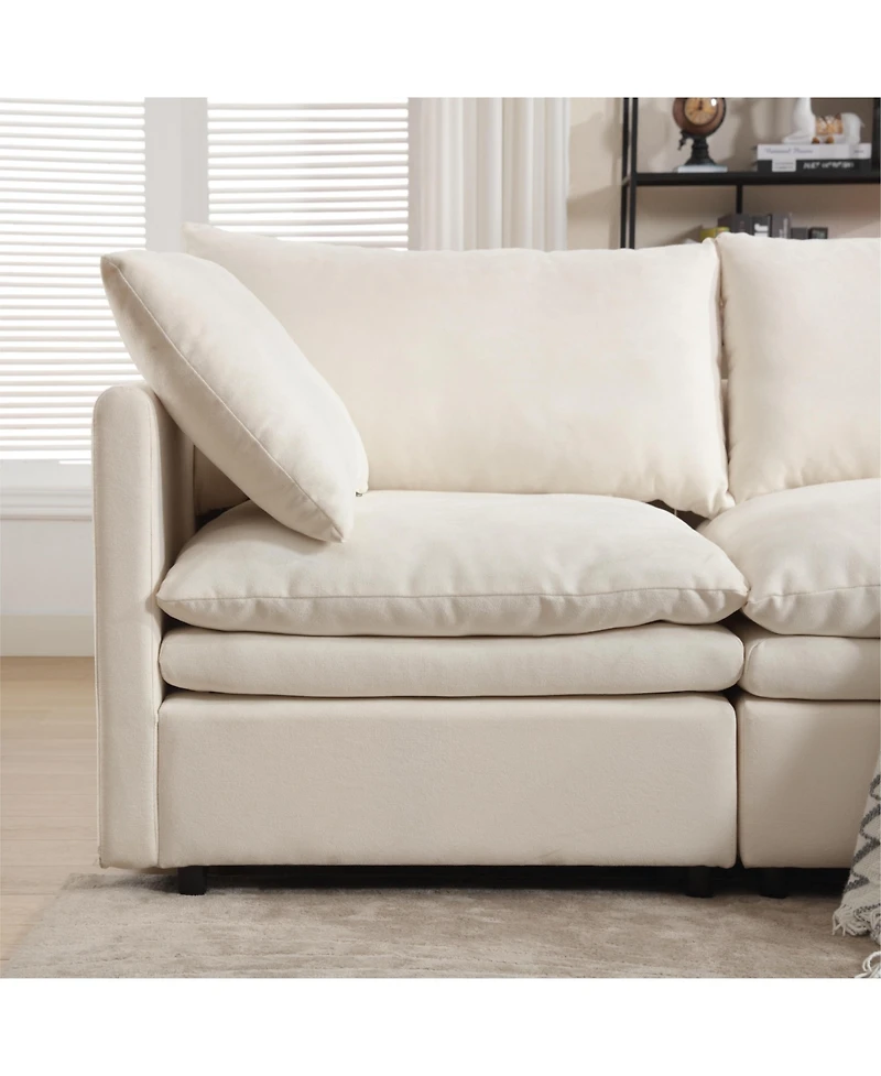Streamdale 5-Seat U-Shaped Sectional Sofa with Sleeper and Chaise Lounge