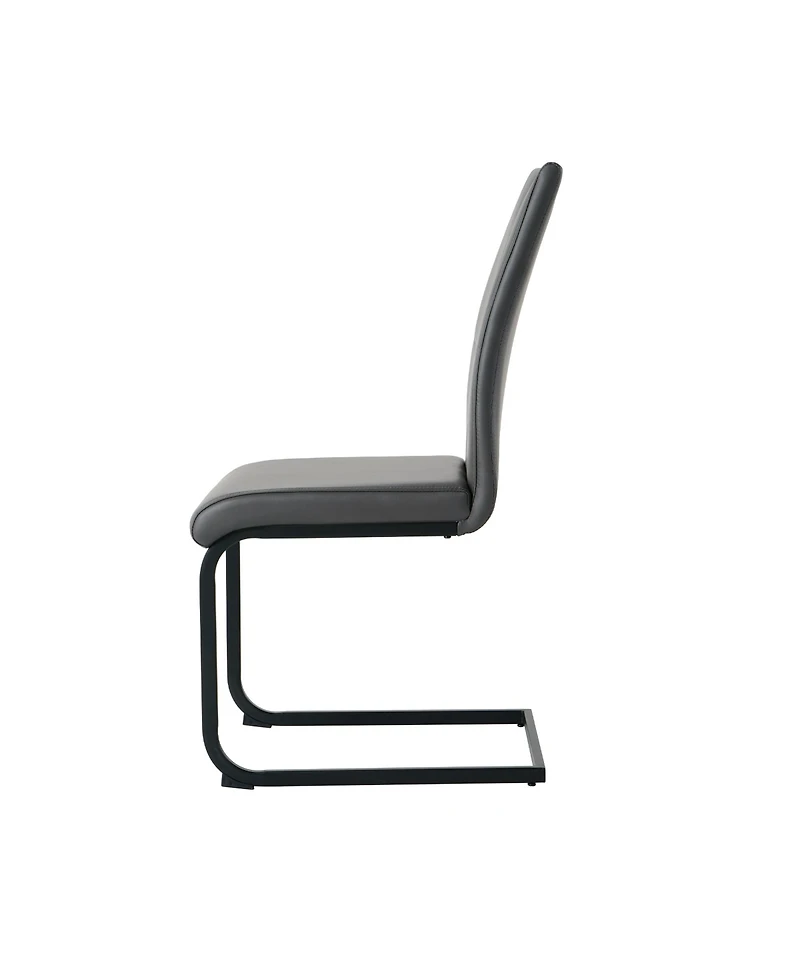 Streamdale Modern Upholstered Charcoal Dining Chair (Set of 4)