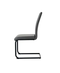 Streamdale Modern Upholstered Charcoal Dining Chair (Set of 4)