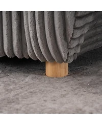 Streamdale 84" Grey Corduroy Sofa Couch
