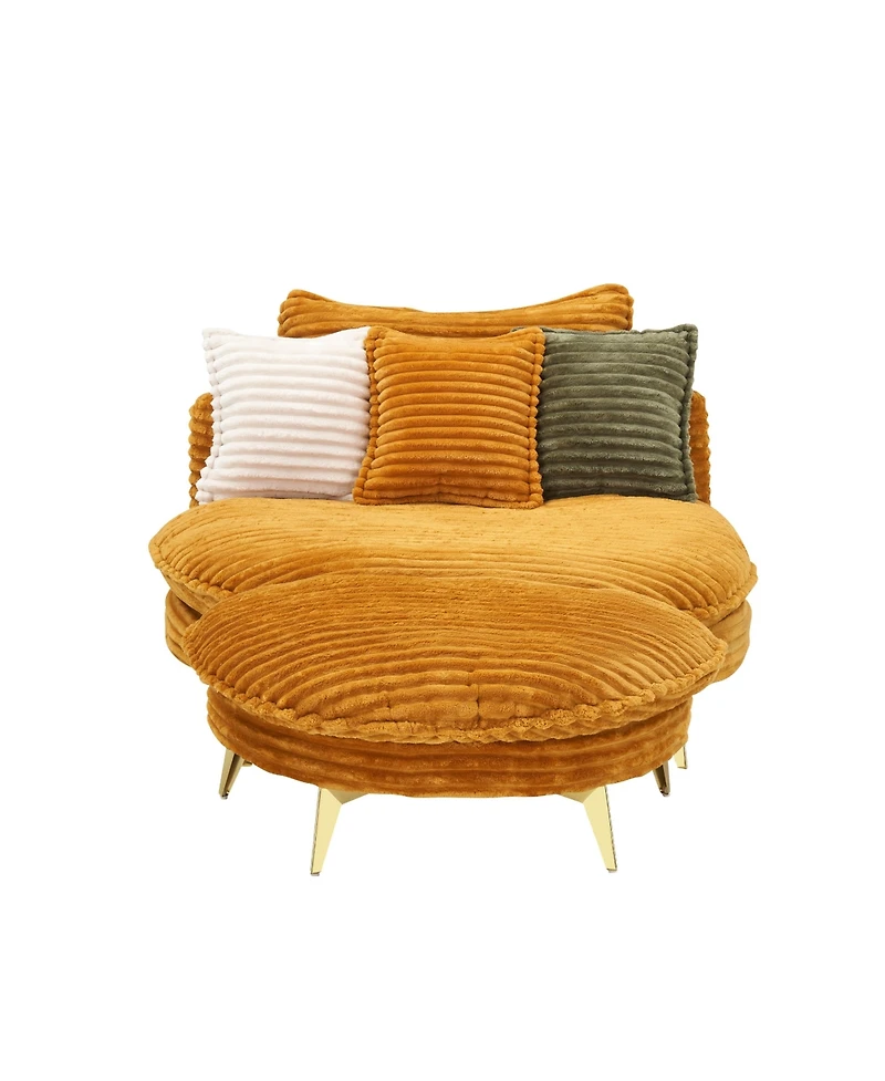 Streamdale Corduroy Sofa Fabric with Pillows, 65
