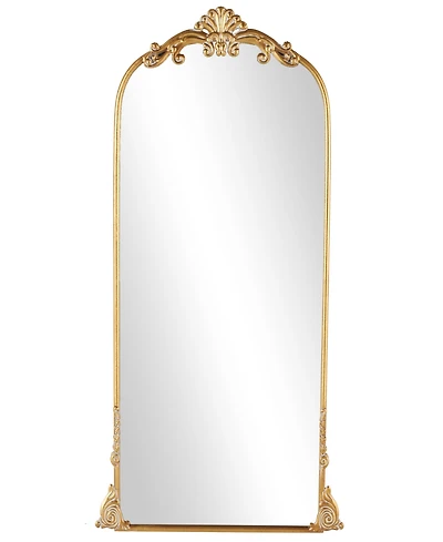 Rosemary Lane 48" Metal Scroll Tall Ornate Arched Baroque Room Floor Mirror