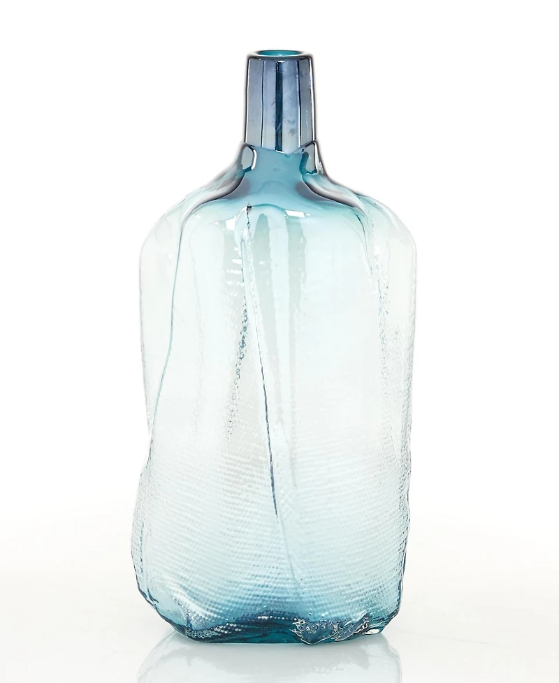 Rosemary Lane Glass Abstract Handmade Blown Decorative Vase, 16"