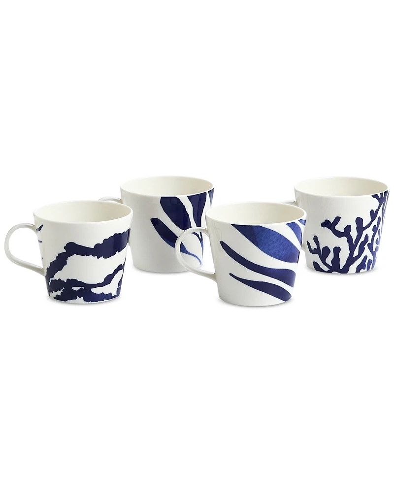 Royal Doulton 1815 Pacific Mixed-Pattern Mugs, Set of 4