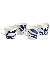 Royal Doulton 1815 Pacific Mixed-Pattern Mugs, Set of 4