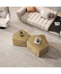 Streamdale Irregular Pentagon Coffee Table Set (Set of 2)