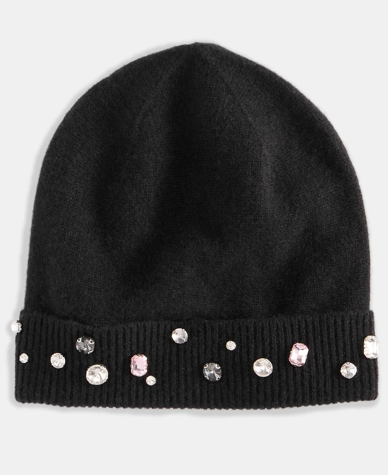 Charter Club Women's 100% Cashmere Embellished Beanie, Exclusively at Macy's