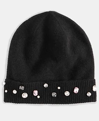 Charter Club Women's 100% Cashmere Embellished Beanie, Exclusively at Macy's