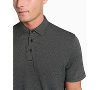 Kenneth Cole Men's Slim-Fit Two-Toned Textured-Knit Polo Shirt