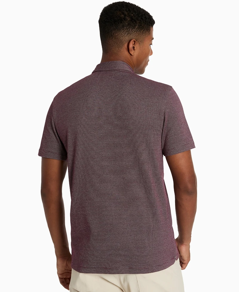 Kenneth Cole Men's Slim-Fit Two-Toned Textured-Knit Polo Shirt