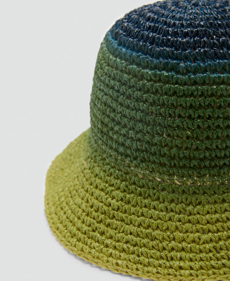 Mango Women's Natural Fiber Gradient Hat
