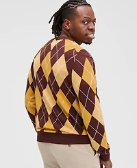 Club Room Men's Argyle Crewneck Sweater, Exclusively at Macy's