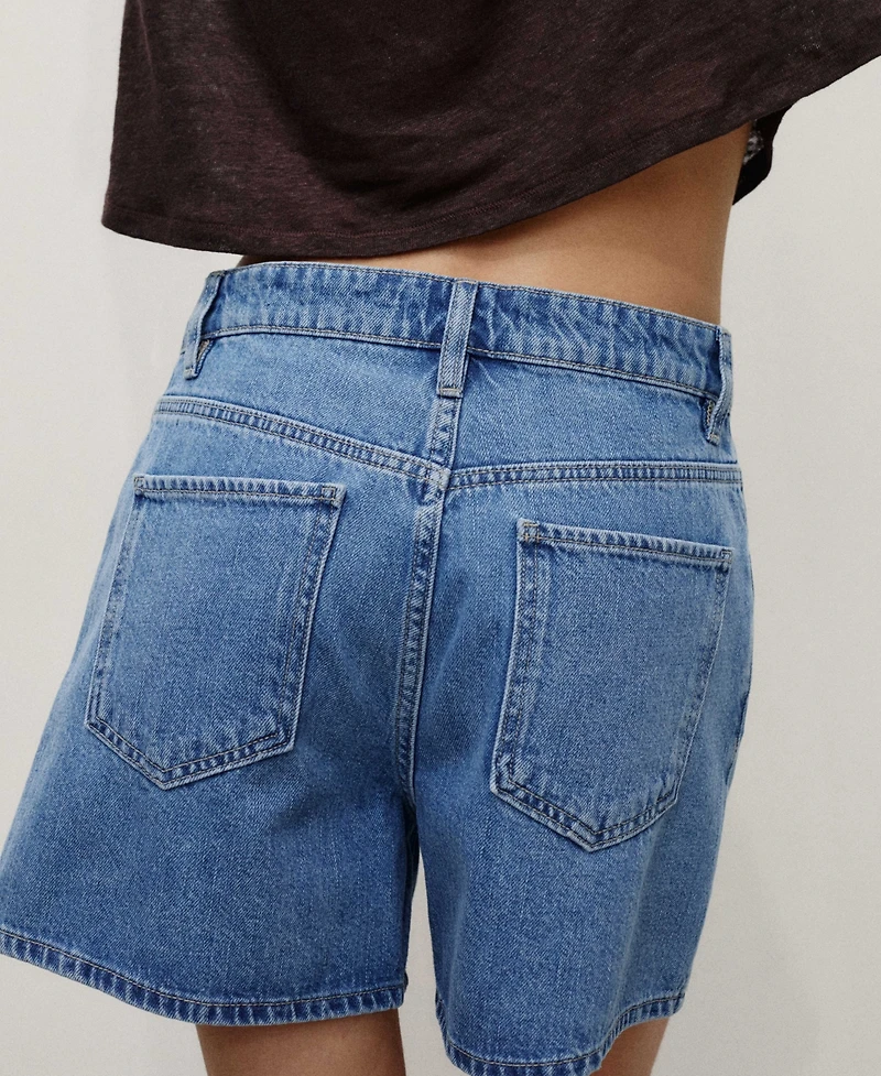 Mango Women's High-Rise Denim Shorts