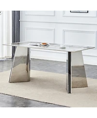 Streamdale Pandora Patterned Dining Table with Butterfly Legs (63"x31.5x30")