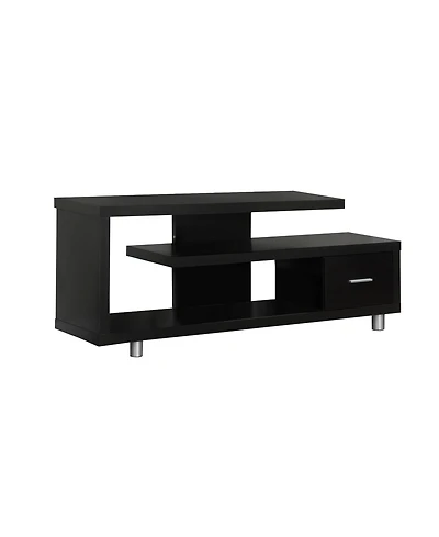 Wood Tv Stand with Open Shelving for Flat Screen TVs and Media Equipment