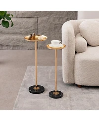 Streamdale Adjustable Side Table with Marble Top (2-Pack)