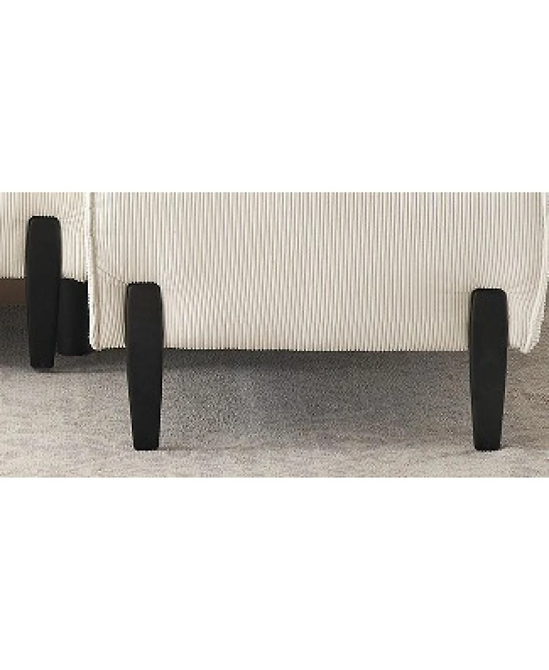 79.50 inches long, Velvet Sofa Fabric, with three matching pillows and spacious and comfortable seats, for Apartment Office Living Room