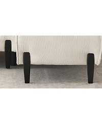 79.50 inches long, Velvet Sofa Fabric, with three matching pillows and spacious and comfortable seats, for Apartment Office Living Room