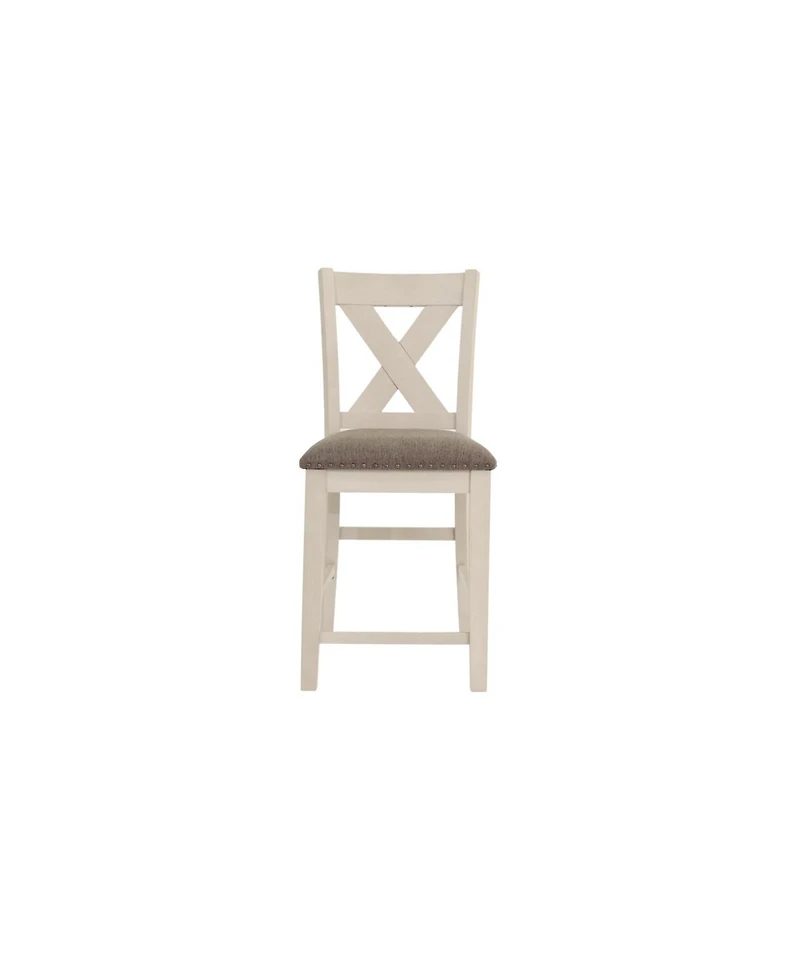 Streamdale Set of 2 Modern Counter Height Wooden Chairs