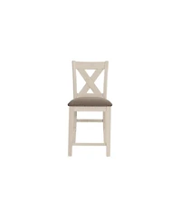 Streamdale Set of 2 Modern Counter Height Wooden Chairs