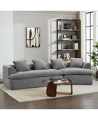 Modular Sofa, Ottoman, Anti-Wrinkle Fabric, Corner Sectional, Spacious