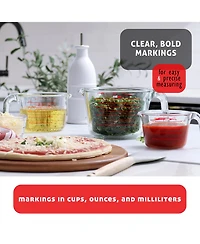 Borosilicate Glass Liquid Measuring Cups - Dishwasher, Microwave & Oven Safe