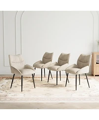 Streamdale Velvet Dining Chair Set (4) Modern, Minimalist Design
