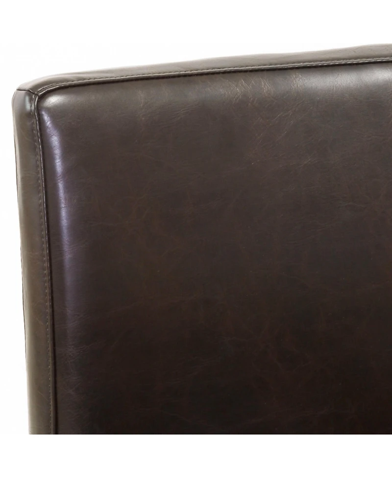 Streamdale 26-inch Brown Leather Counter stools (Set of 2)