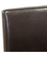 Streamdale 26-inch Brown Leather Counter stools (Set of 2)