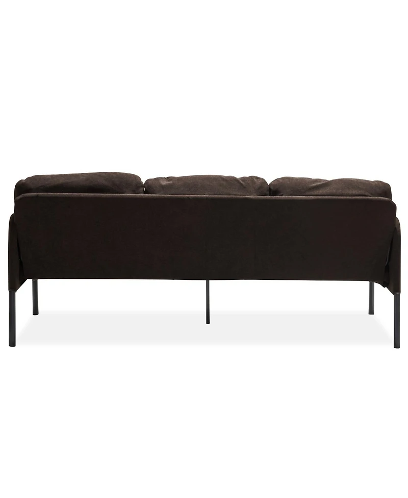 Streamdale Modern 3-Seater L-Shaped Sofa with Ottoman, Polyester Fabric
