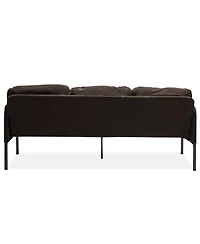 Streamdale Modern 3-Seater L-Shaped Sofa with Ottoman, Polyester Fabric