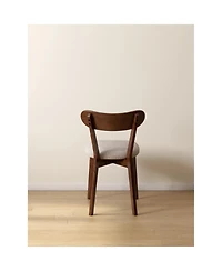 Streamdale Walnut Dining Chair, Fas Oak, Natural Wood, North American, Dirt-Free, Solid, Multipurpose, 47.5 x 55.5 x 78cm