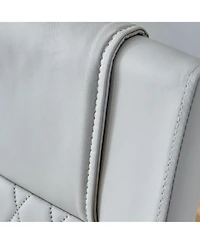 Modern Faux Leather Dining Chairs with Metal Legs Set of 8