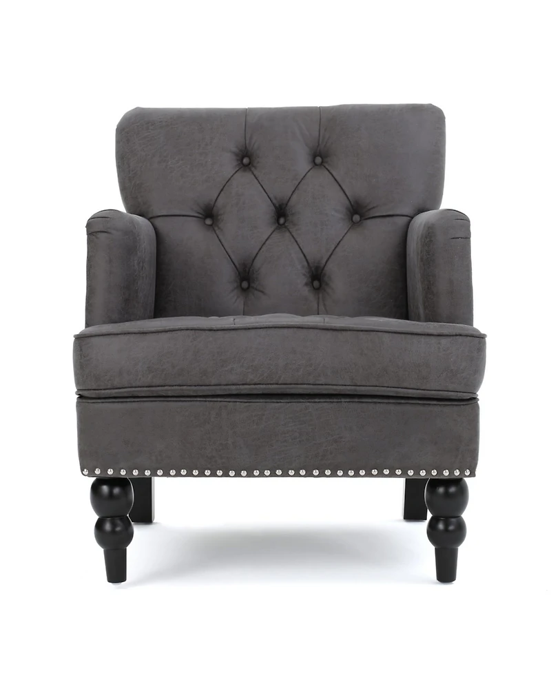 Streamdale Microfiber Club Chair W/ Diamond Tufting