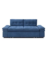 Streamdale Blue Sleeper Sofa Bed with Teddy Chaise