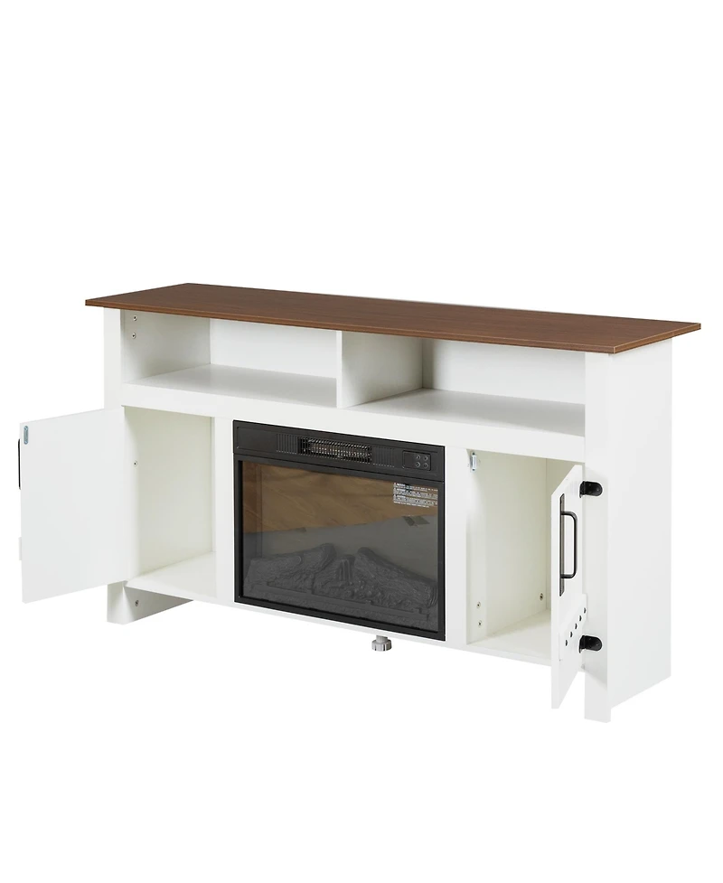 Streamdale Modern Tv Stand with Fireplace Media Console, Storage Unit, Entertainment Center