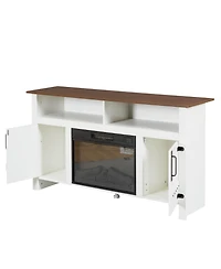 Streamdale Modern Tv Stand with Fireplace Media Console, Storage Unit, Entertainment Center