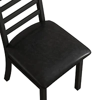 Streamdale Modern Metal Dining Chairs, Set of 2 (Black)