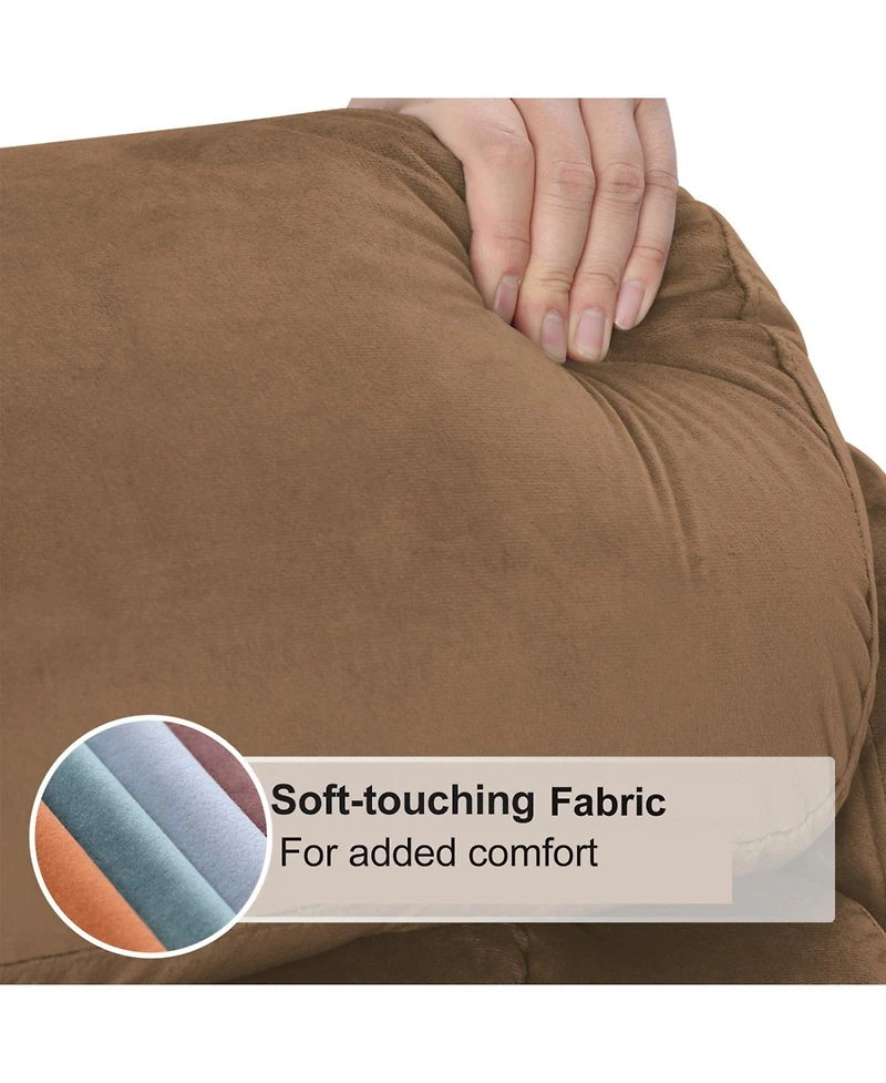 Streamdale Power Recliner Sofa for Seniors Anti-Skid, Cashmere Fabric (Brown)