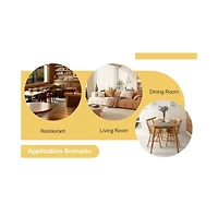 Streamdale Pandora Sintered Stone Dining Table (63"x31.5x30") with Golden Butterfly Legs