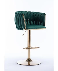 Streamdale Adjustable Swivel Chrome Barstools (Set of 2)