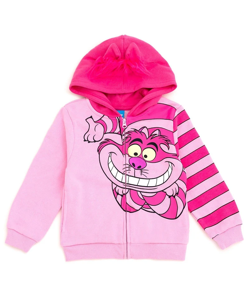 Alice Wonderland Girls Cheshire Cat Fleece Zip Up Cosplay Hoodie