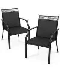 Patio Chairs Set of 2 with All Weather Breathable Fabric