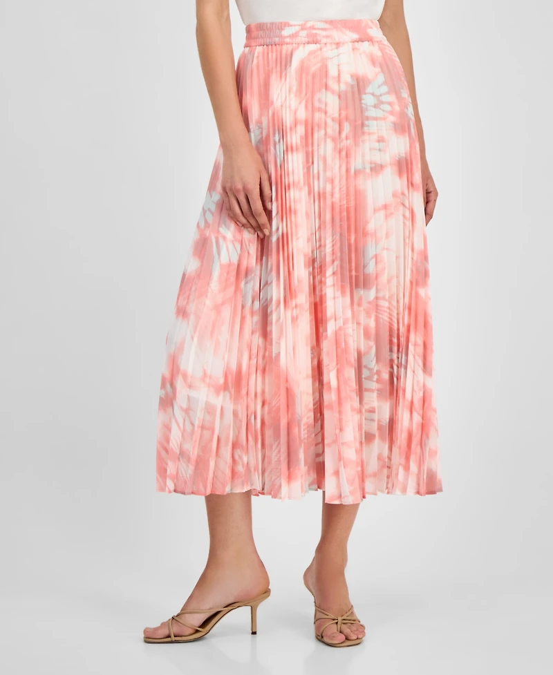 Boss Orange Women's Printed Pleated Midi Skirt